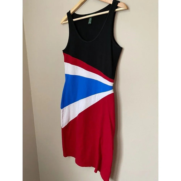 Lauren Ralph Lauren Size Small Sleeveless Bodycon Colorblock Stretch Midi Dress - Picture 10 of 16